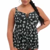 Top 10 🤩 ELOMI Tankini De Bain Grande Taille Sans Armatures Plain Sailing Black Daisy 😉 Les achats en ligne 11
