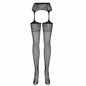 Remise 😀 Obsessive Collant Résille Ouvert Avec Faux Porte-jarretelles ⌛ Retour Facile et Gratuit 6