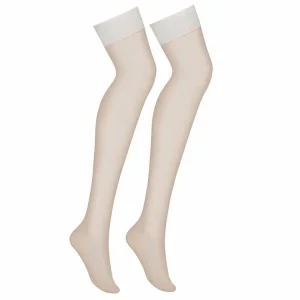 Remise 🎁 Obsessive Bas De Mariée Avec Jarretière Blanche ✔️ se précipiter pour acheter 9