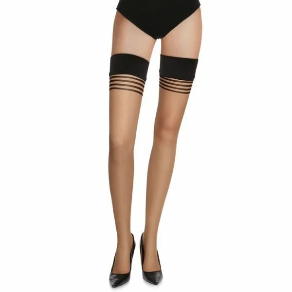 Grosses soldes 🌟 Gabriella Bas Fins Beiges Fantaisie Gala 20 Deniers 🤩 vente à bas prix 1