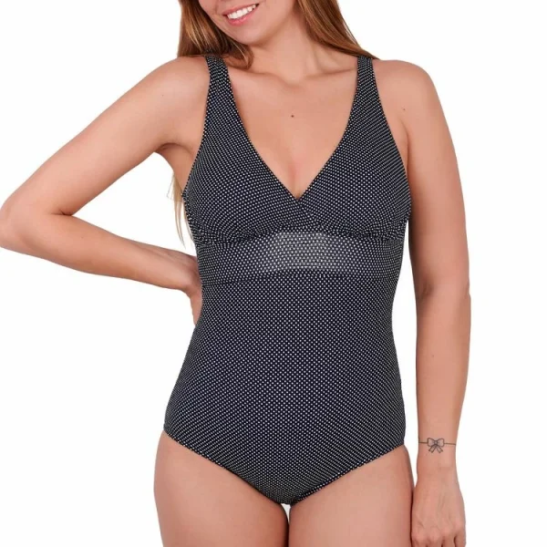 Budget 🌟 NANA SUN Maillot Une Pièce Sans Armatures Vida Pois ✔️ grossiste 1