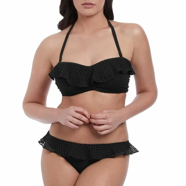 Offres 🛒 FREYA Culotte De Bain à Volants Maille Crochet Bohemia Noir ⌛ en france 4