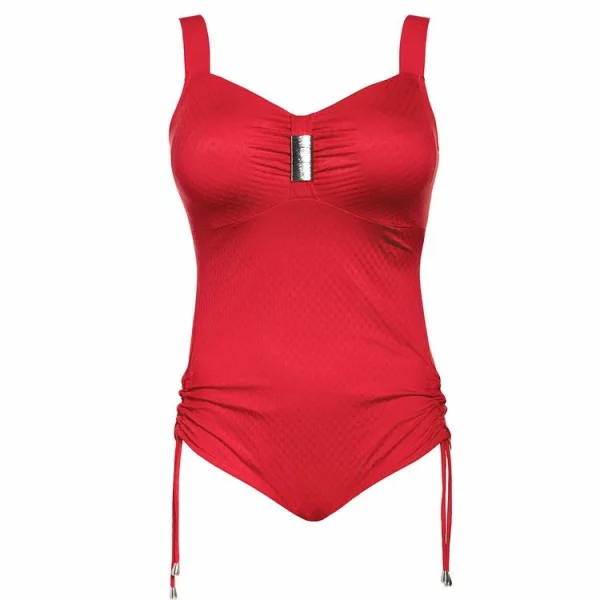 Pas Cher soldes France Tout neuf 😀 Ulla Dessous Bain Maillot Une Pièce Grande Taille à Armatures St. Tropez Rouge 🔥 3